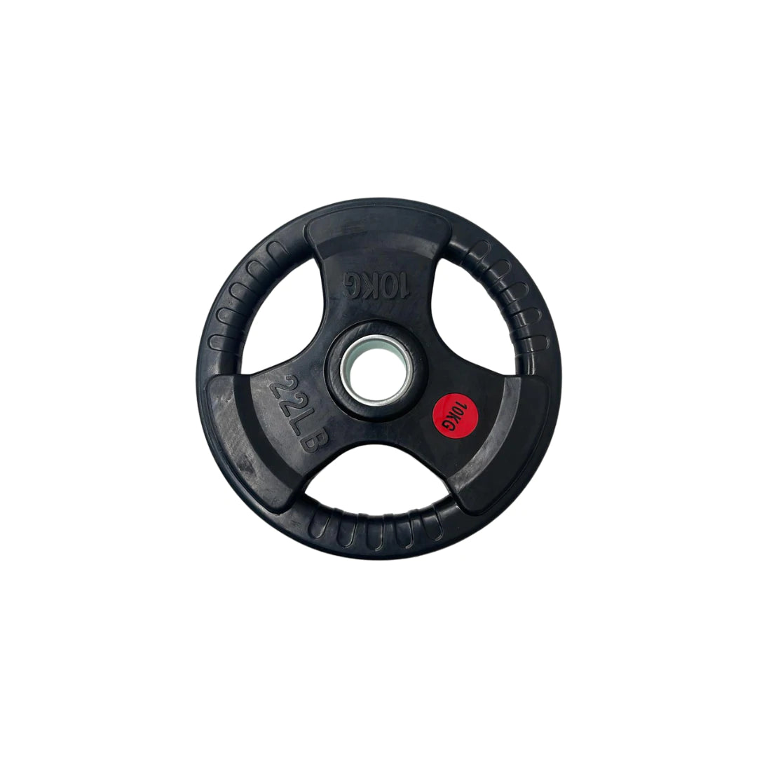 Standard 29mm Rubber Coated Tri Grip Plate | 10kg - Fitness Hero Brand new